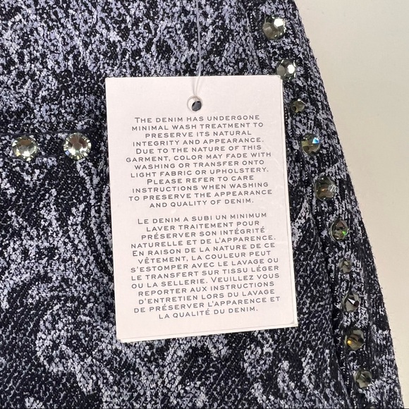 MARC JACOBS Lace Denim Mini Skirt In Black Lace Size 30 - Picture 6 of 11